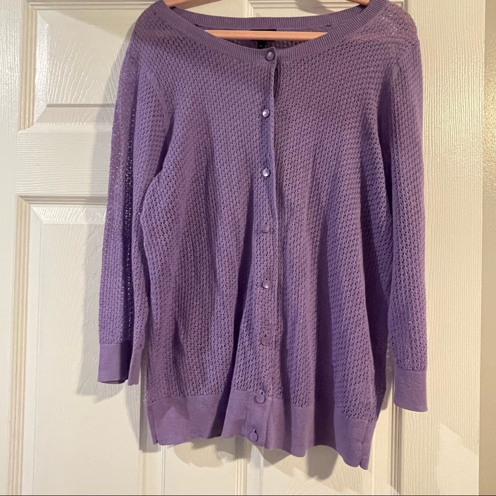 Talbots petites pima cotton sweater - Picture 2 of 4